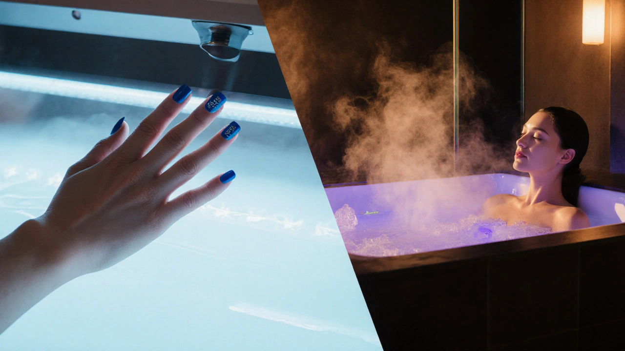 Contrasting beauty salon manicure and spa hydrotherapy experience in Dubai.